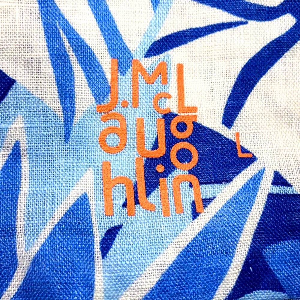 *SOLD*  J. MCLAUGHLIN Gramercy Classic Fit Linen Button Down Shirt in Tropica - Picture 7 of 7